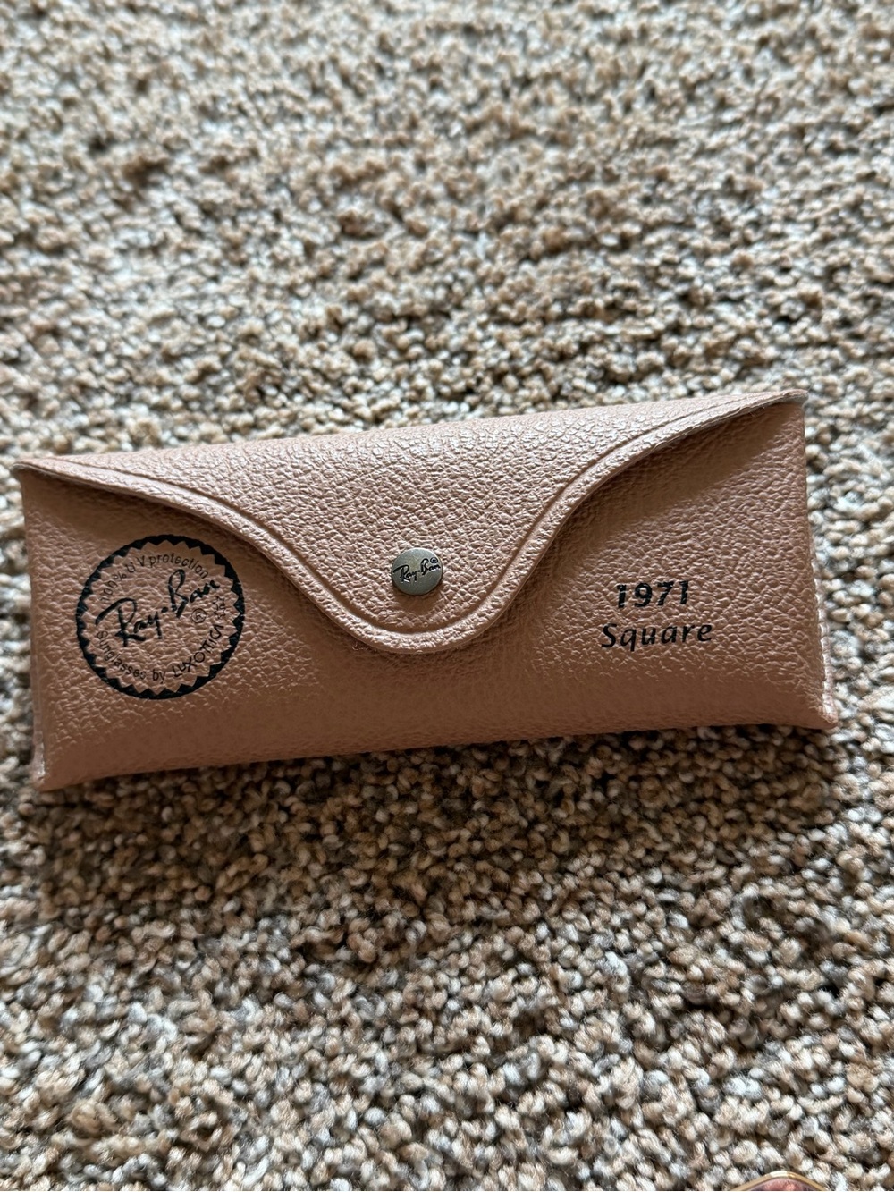 RAY-BAN 1971 Square Pink Lens Gold Frame - Picture 4 of 9